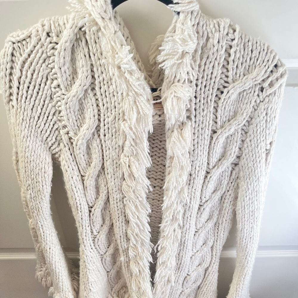 Juniors Kenji Med Cableknit Hooded  Sweater